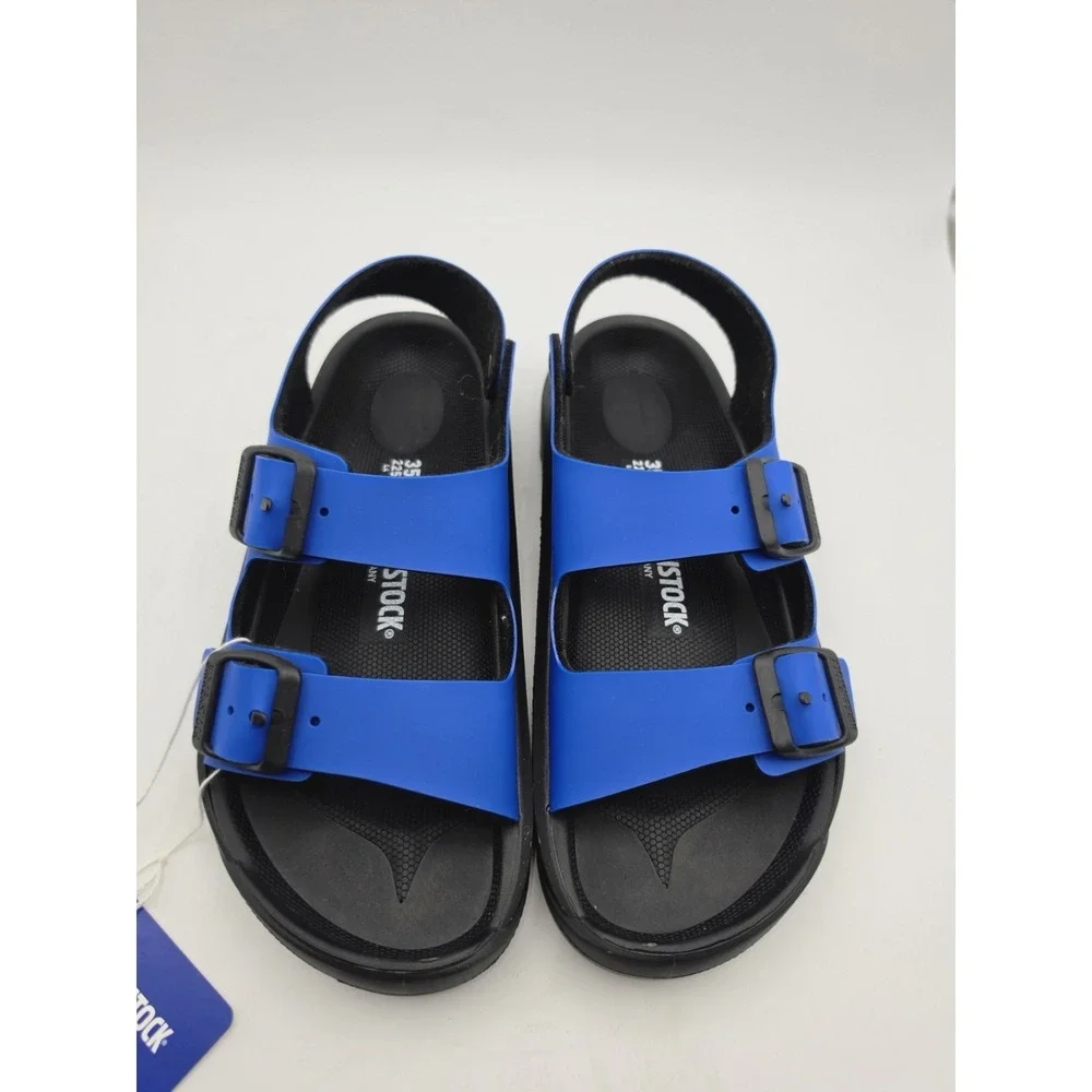 Birkenstock Mogami Kids Sandals — Ultrablue & Black Size Size 35